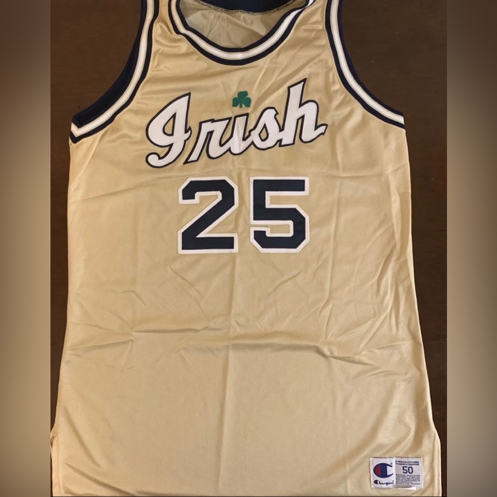 Authentic Rare Vintage Champion Notre Dame Basketball Jersey